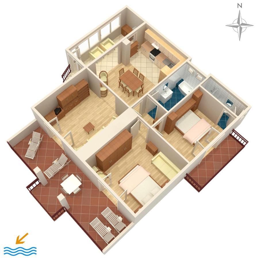 Apartments By The Sea Podgora, Makarska - 2615 Екстериор снимка